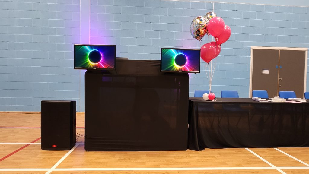 Corporate event DJ hosting awards