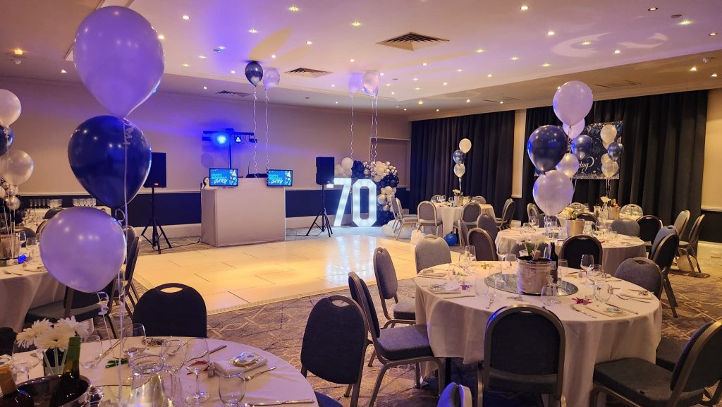 Birthday party DJ lighting