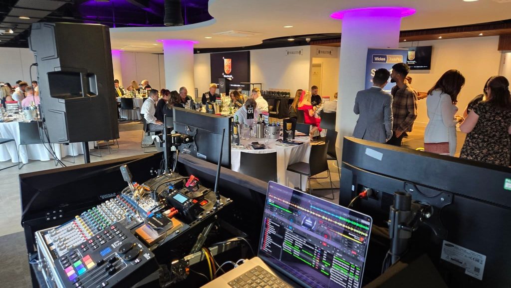 DJ booth at business event