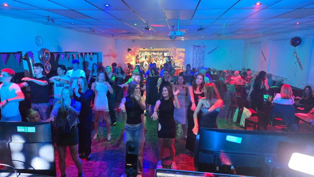 Evening event at The Crofton Club in Stubbington with guests dancing and professional DJ entertainment from Heard The Beat
