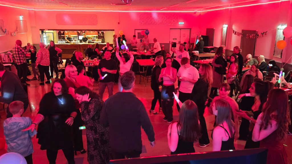 Guests enjoying a busy dancefloor at Lee-On-Solent Community Association with DJ entertainment