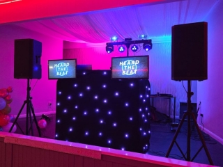 Professional DJ setup at Lee-On-Solent Community Association with sound and lighting ready for an event