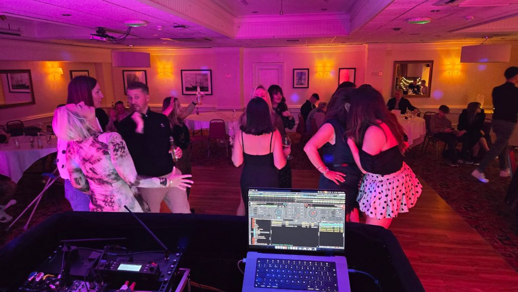 DJ view of dancefloor at 40th birthday party Innlodge Portsmouth