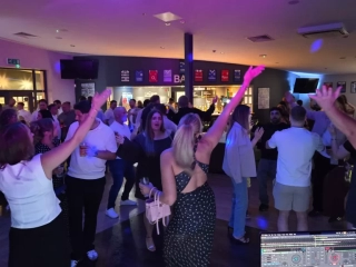 Guests dancing at a packed party dancefloor at Goals Portsmouth with DJ entertainment by Heard The Beat in Portsmouth.