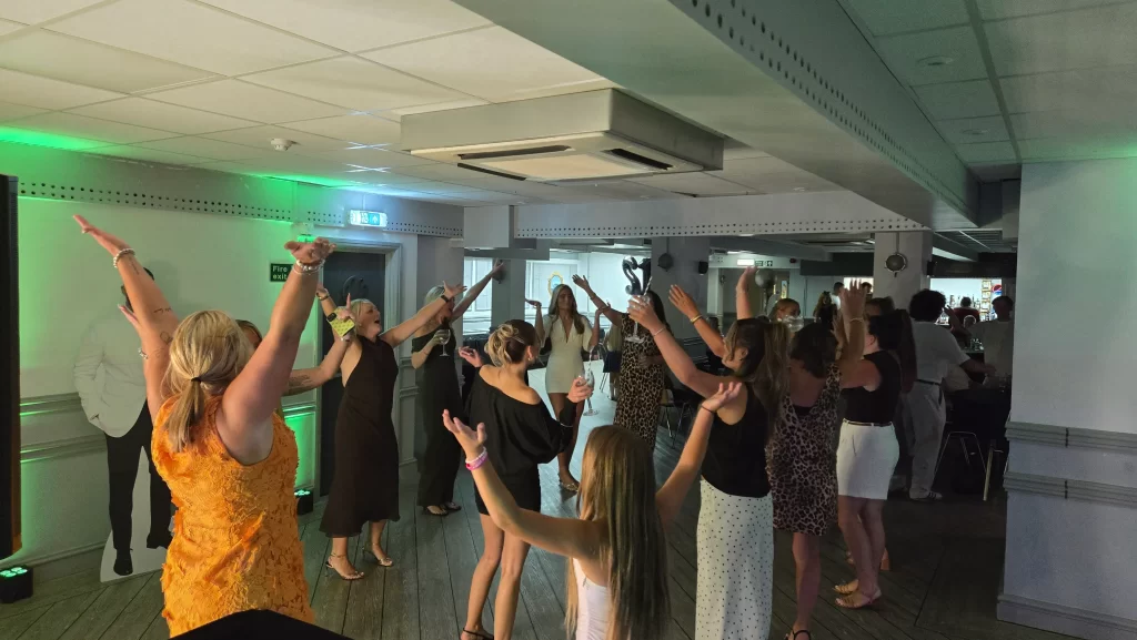 Guests enjoying the dance floor at a birthday party with Heard The Beat DJ at the Royal Maritime Hotel in Portsmouth.